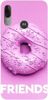 Etui dla przyjaciół friends donut fioletowy na Motorola Moto E6 Plus