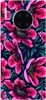 Foto Case Huawei Mate 30 różowo czarne kwiaty