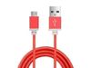 Kabel NYLON MICRO USB czerwony