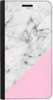 Portfel DUX DUCIS Skin PRO biały marmur z pudrowym na Samsung Galaxy A12